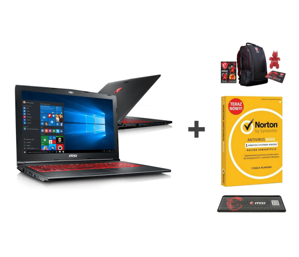 MSI GV62 i5/8GB/1TB+120SSD/Win10X GTX1050 + GRATISY - 429026 - zdjęcie